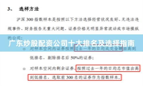 广东炒股配资公司十大排名及选择指南